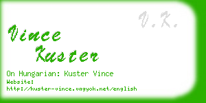 vince kuster business card